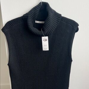 Abercrombie & Fitch black Knit Turtleneck sleeveless dress